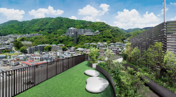 箕面マークス ザ レジデンス　スカイテラス完成予想CG