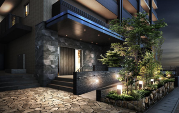 オープンレジデンシア高宮ヒルズ　エントランスアプローチ完成予想CG