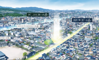 サンパーク二日市駅グラッセ　周辺写真CG合成