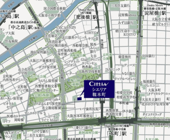 シエリア靱本町　周辺マップ