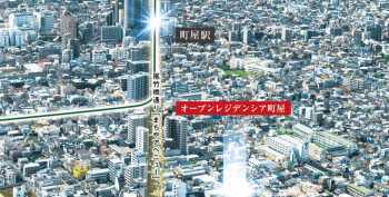 オープンレジデンシア町屋　周辺写真CG合成