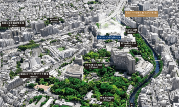 グランドメゾン目白坂テラス　周辺航空写真CG合成