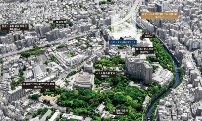 ファイル:グランドメゾン目白坂テラス 周辺航空写真CG合成.png