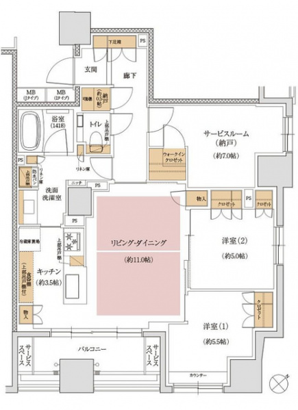 ファイル:ジオ文京千石Iタイプ 77.44㎡.jpg