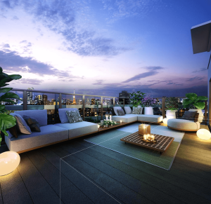 プラウド代官山フロント　ルーフテラス完成予想CG