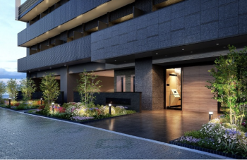 プレサンス ジェネ上前津　エントエランスアプローチ完成予想図