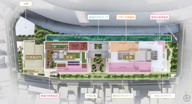 ファイル:SHIROKANE The SKY 敷地配置図予想.png