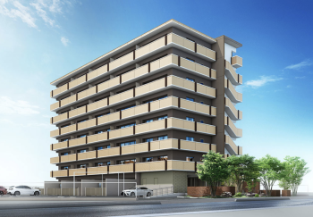 アルファスマート朝倉　外観完成予想図