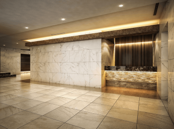 ソシオ ザ・プライド新白島 コンセルジュカウンター完成予想CG