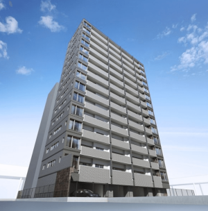 アルファステイツ大手通　外観完成予想図（南西）