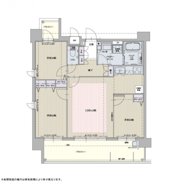 ファイル:A（3LDK）タイプ 並木161012.jpg