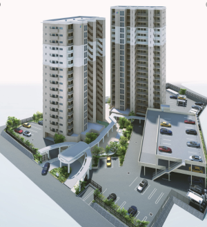 グランドパレス一枝　外観完成予想CG