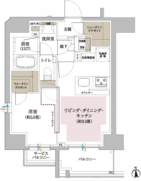 ファイル:リストレジデンス上野黒門町type a.png