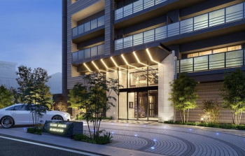 クレアホームズ万代町アクアスクエア　エントエランスアプローチ完成予想図