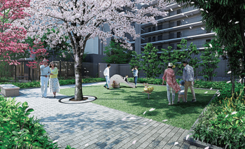 ジオ武庫之荘 ポケットパーク完成予想CG