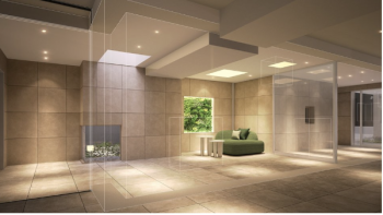 デュオヴェール西新corso　エントエランスホール完成予想図