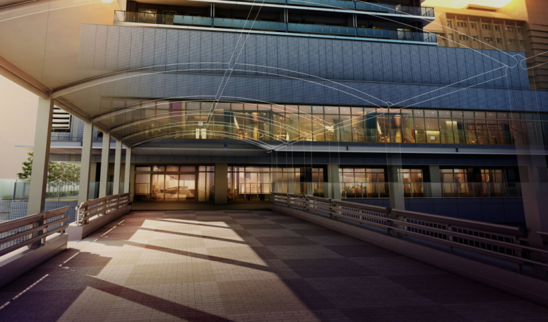 ファイル:プラウドタワー堺東 駅からのデッキアプローチ完成予想CG.png