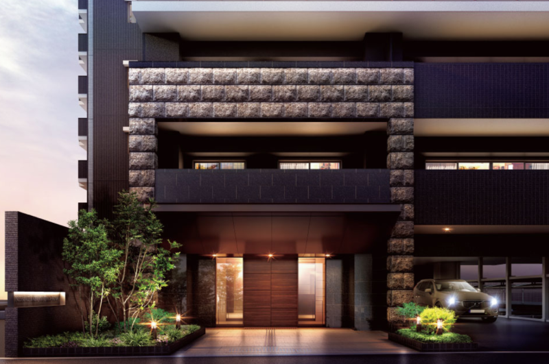 ファイル:プレサンス ロジェ 城陽寺田駅前 エントランスアプローチ完成予想図.png