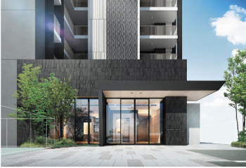 レジデンシャルメゾン住吉　エントエランスアプローチ完成予想図