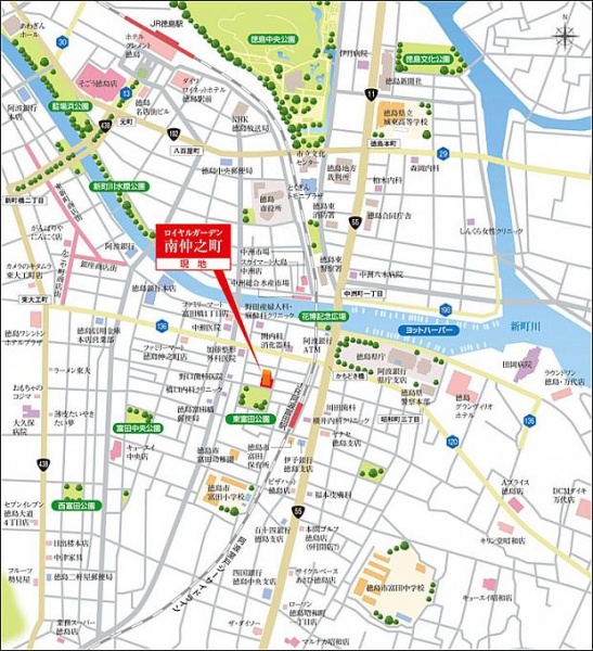 ファイル:現地案内図 南仲之町161024.jpg