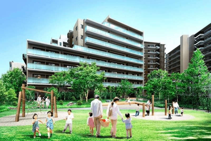 ファイル:グレーシア横浜十日市場 芝生広場・外観完成予想CG.png