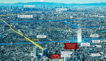 サンクレイドル小岩III　航空写真CG合成