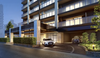 ブランシエラ鹿児島　エントエランスアプローチ 車寄せ 完成予想図