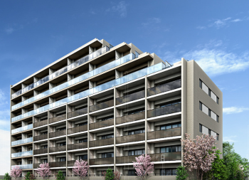 （仮称）世田谷区用賀一丁目プロジェクト　外観完成予想CG