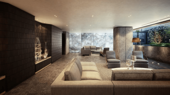 プラウド代官山テラス　エントランスラウンジ完成予想CG