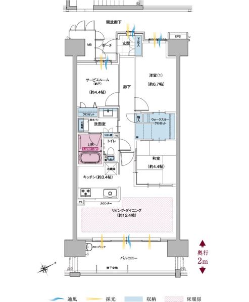 ファイル:ポレスター宇品海岸ハーバービュー 間取り Bタイプ.jpg