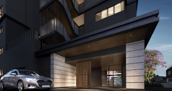 ウエリスタワー和歌山城北　エントエランスアプローチ完成予想図