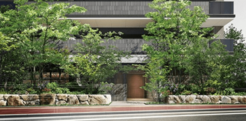 グランドメゾン別府レジデンス　エントエランスアプローチ完成予想図