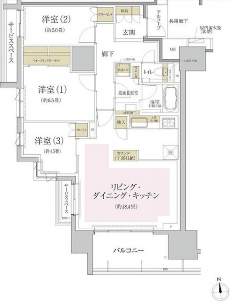 ファイル:プラウド新宿牛込柳町ccタイプ 80.18㎡.jpg