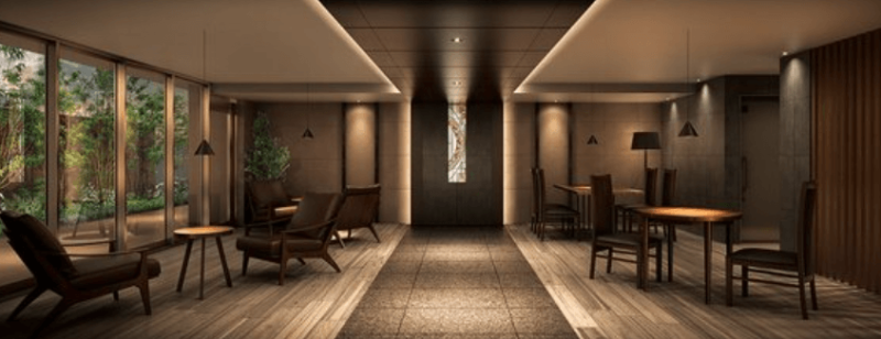 ファイル:レ・ジェイド高槻南松原 ラウンジ完成予想図【The Front】.png