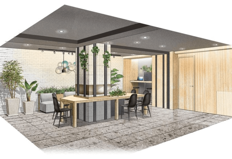 ファイル:クレヴィア新宿中落合 EAST ／ WEST WESTオーナーズラウンジ完成予想図（EAST・WESTのオーナー共に利用可）.png