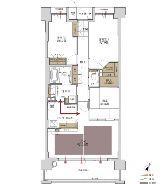 ファイル:Bタイプ 3LDK 豊中161031.png