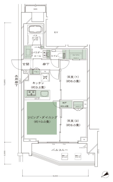 ファイル:ガーデンヒルズ四ツ谷 迎賓の森C-55Atype.jpg