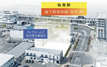 クレアホームズ仙台荒井駅前II　周辺写真CG合成2