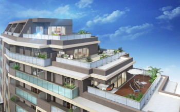 サンライフ下曽根駅サウスコート　ルーフバルコニー完成予想CG