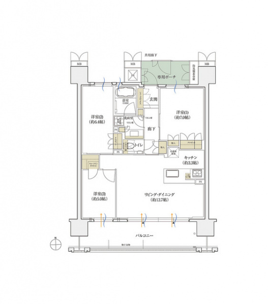 ファイル:シエリア 夕陽丘北山町中部屋間取り.jpg