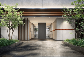 バウス新中野　エントエランスアプローチ完成予想図