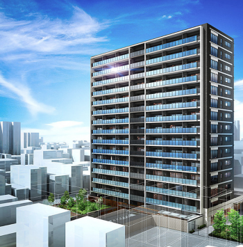 シティハウス北田辺駅前  外観完成予想CG