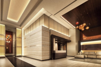 プラウドタワー名古屋久屋大通公園　エントランスホール ラウンジ完成予想CG