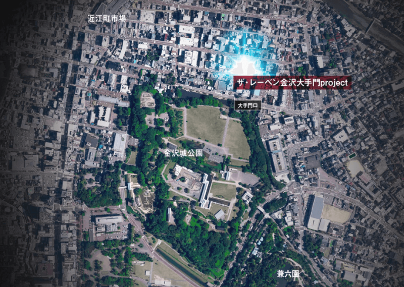 ファイル:レーベン金沢大手門project 航空写真CG合成.png