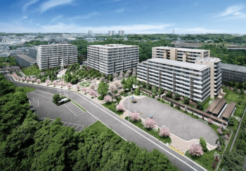 ガーデングランデ横浜戸塚　外観完成予想図（全体）