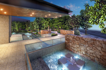 グランドメゾン上町台レジデンスタワー エントランスアプローチ完成予想CG