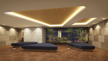 サーパス本町通り　エントランスホール ラウンジ完成予想CG