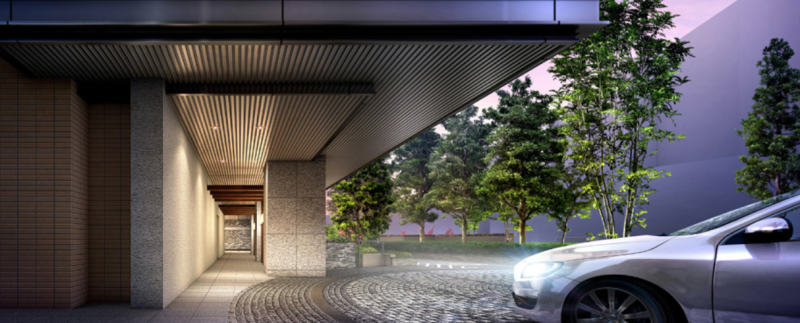 ファイル:リーフィアタワー海老名アクロスコート 車寄せアプローチ完成予想CG.png