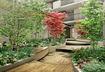 レジデンシャル浦安　プライベートガーデン完成予想図