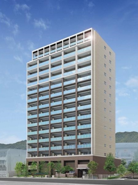 ファイル:ヌーヴェルワイズ灘駅前 外観完成予想図 170730.jpg